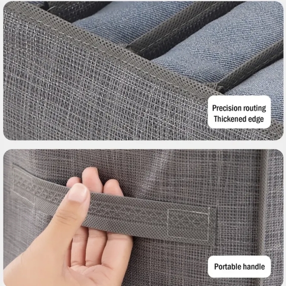 NEW Wardrobe Clothes Organizer With Handles, 9 Grids, Set of 2,Storage Organizer - Picture 4 of 5